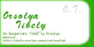 orsolya tibely business card